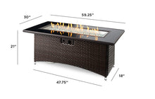 Outdoor Greatroom MG-1242 Balsam Montego Linear Gas Fire Pit Table
