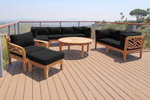 11 pc Monterey Teak Deep Seating Set with 52" Chat Table. Sunbrella Cushion.