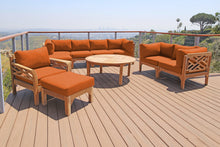 11 pc Monterey Teak Deep Seating Set with 52" Chat Table. Sunbrella Cushion.