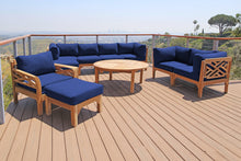 11 pc Monterey Teak Deep Seating Set with 52" Chat Table. Sunbrella Cushion.