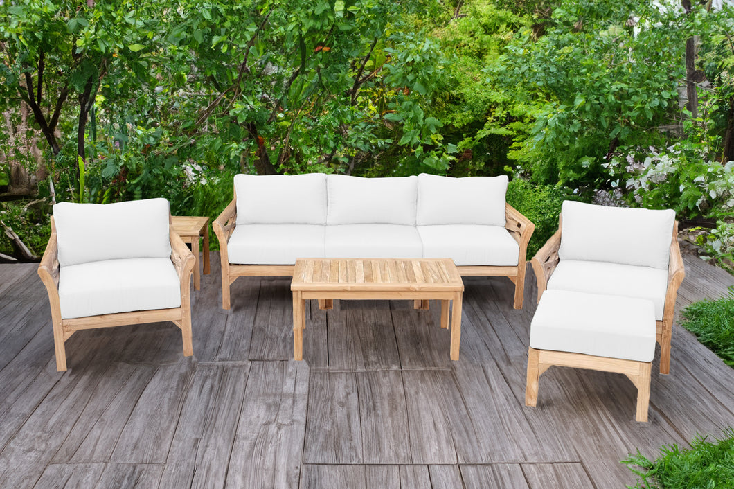 6 pc Monterey Teak Seating Group with 36