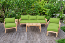 6 pc Monterey Teak Deep Seating Set with Coffee Table. Sunbrella Cushion.