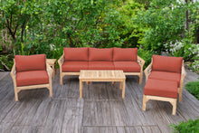 6 pc Monterey Teak Deep Seating Set with Coffee Table. Sunbrella Cushion.