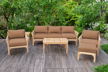 6 pc Monterey Teak Deep Seating Set with Coffee Table. Sunbrella Cushion.