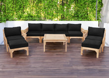 8 pc Monterey Teak Deep Seating Set Deluxe Sofa with 36" Coffee Table. Sunbrella Cushion.