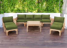 8 pc Monterey Teak Deep Seating Set Deluxe Sofa with 36" Coffee Table. Sunbrella Cushion.