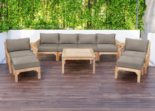 8 pc Monterey Teak Deep Seating Set Deluxe Sofa with 36" Coffee Table. Sunbrella Cushion.