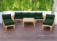 8 pc Monterey Teak Deep Seating Set Deluxe Sofa with 36" Coffee Table. Sunbrella Cushion.