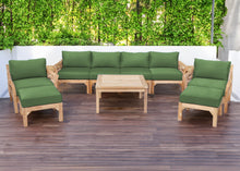 8 pc Monterey Teak Deep Seating Set Deluxe Sofa with 36" Coffee Table. Sunbrella Cushion.