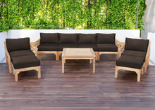 8 pc Monterey Teak Deep Seating Set Deluxe Sofa with 36" Coffee Table. Sunbrella Cushion.