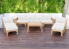 8 pc Monterey Teak Deep Seating Set Deluxe Sofa with 36" Coffee Table. Sunbrella Cushion.