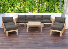 8 pc Monterey Teak Deep Seating Set Deluxe Sofa with 36" Coffee Table. Sunbrella Cushion.