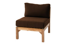 Monterey Teak Outdoor Armless Chair. Sunbrella Cushion