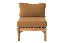 Monterey Teak Outdoor Armless Chair. Sunbrella Cushion