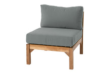 Monterey Teak Outdoor Armless Chair. Sunbrella Cushion