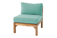 Monterey Teak Outdoor Armless Chair. Sunbrella Cushion