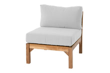 Monterey Teak Outdoor Armless Chair. Sunbrella Cushion