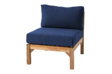 Monterey Teak Outdoor Armless Chair. Sunbrella Cushion