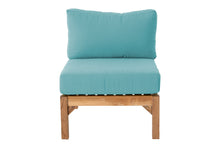Monterey Teak Outdoor Armless Chair. Sunbrella Cushion