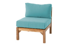 Monterey Teak Outdoor Armless Chair. Sunbrella Cushion