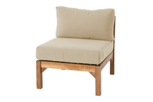 Monterey Teak Outdoor Armless Chair. Sunbrella Cushion