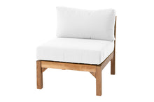 Monterey Teak Outdoor Armless Chair. Sunbrella Cushion