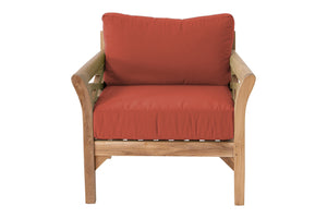 Monterey Teak Outdoor Club Chair. Sunbrella Cushion