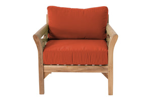 Monterey Teak Outdoor Club Chair. Sunbrella Cushion