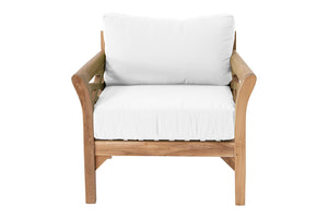 5 pc Monterey Teak Loveseat Deep Seating Set with Coffee Table. Sunbrella Cushion.