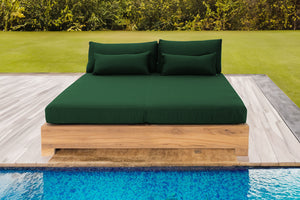 Monterey Teak Outdoor Daybed. Sunbrella Cushion.