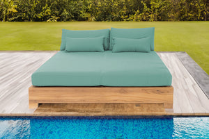 Monterey Teak Outdoor Daybed. Sunbrella Cushion.