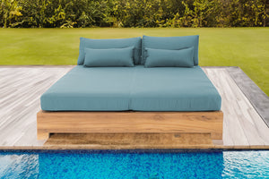 Monterey Teak Outdoor Daybed. Sunbrella Cushion.