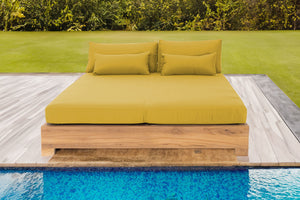 Monterey Teak Outdoor Daybed. Sunbrella Cushion.