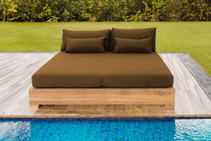 Monterey Teak Outdoor Daybed. Sunbrella Cushion.