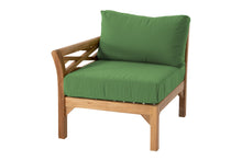 Monterey Teak Outdoor Left Arm Chair. Sunbrella Cushion