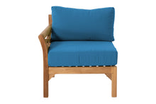 Monterey Teak Outdoor Left Arm Chair. Sunbrella Cushion