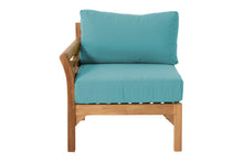 Monterey Teak Outdoor Left Arm Chair. Sunbrella Cushion