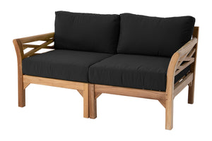 Monterey Outdoor Teak Loveseat. Sunbrella Cushion