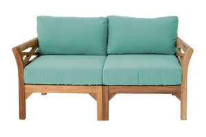 Monterey Outdoor Teak Loveseat. Sunbrella Cushion