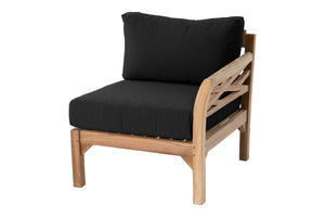 Monterey Teak Outdoor Right Arm Chair. Sunbrella Cushion