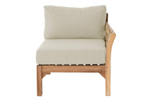 Monterey Teak Outdoor Right Arm Chair. Sunbrella Cushion