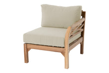 Monterey Teak Outdoor Right Arm Chair. Sunbrella Cushion