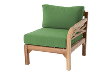 Monterey Teak Outdoor Right Arm Chair. Sunbrella Cushion