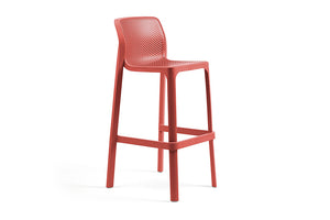 Set of 2 Nardi NET Fiberglass Resin Stacking Barstool