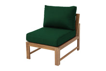 Newport Teak Outdoor Armless Chair. Sunbrella Cushion