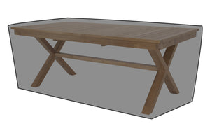 Newport 79"/102.5" Teak Outdoor Expansion Dining Table WeatherMAX Outdoor Weather Cover