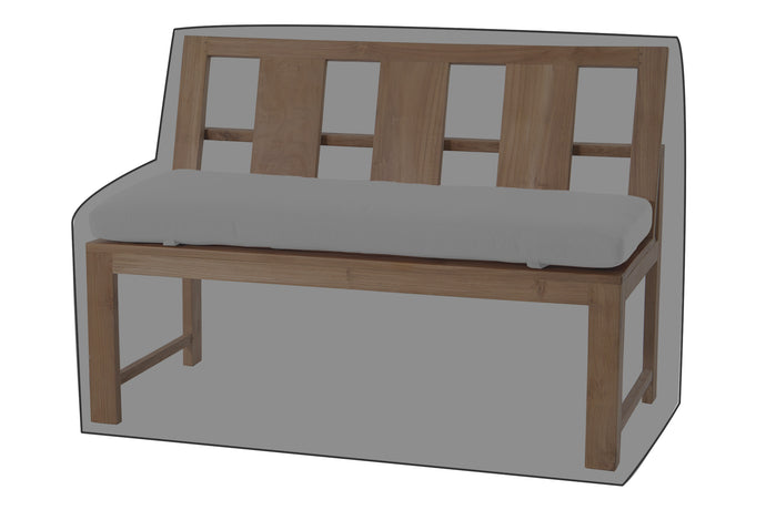 Newport Teak Outdoor Bench with Back WeatherMAX Outdoor Weather Cover