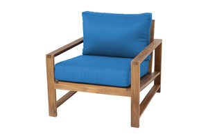 Newport Teak Outdoor Club Chair. Sunbrella Cushion.