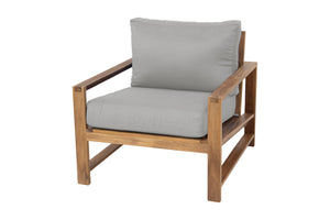 Newport Teak Outdoor Club Chair. Sunbrella Cushion.