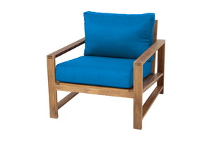 Newport Teak Outdoor Club Chair. Sunbrella Cushion.